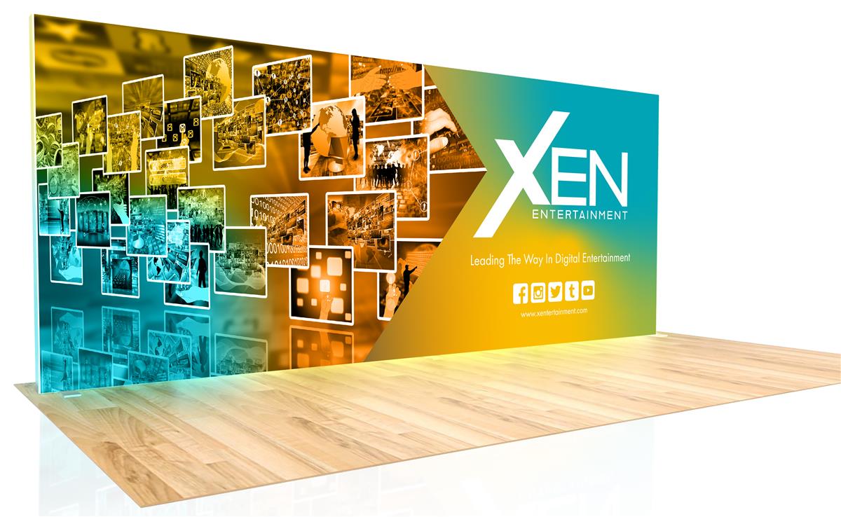 Trade show exhibit LED lightbox with full color SEG graphics
